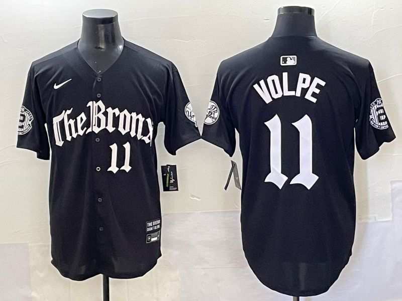 Men 2025 New York Yankees 11 Volpe Black Five generations Joint Name Nike MLB Jersey style 6